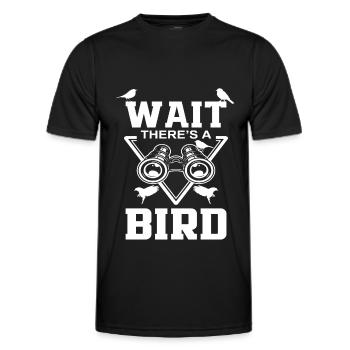 Bird watcher hobby - Men's Functional T-Shirt - black - Front - AI Model Male 178 dark (178cm)