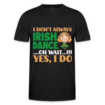 Irischer Tanz Mädchen Frau Geschenk - Männer Funktions-T-Shirt - Schwarz - Vorne - AI Model Male 178 dark (178cm)