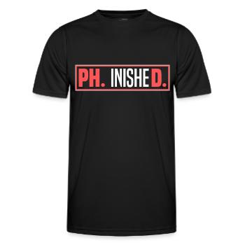 Doctoral Student Doctorate - Men's Functional T-Shirt - black - Front - AI Model Male 178 dark (178cm)