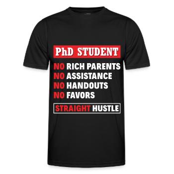 Doktorand Student - Männer Funktions-T-Shirt - Schwarz - Vorne - AI Model Male 178 dark (178cm)