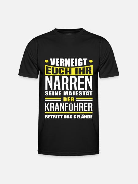 Kranführer Geschenk - Männer Funktions-T-Shirt - Schwarz