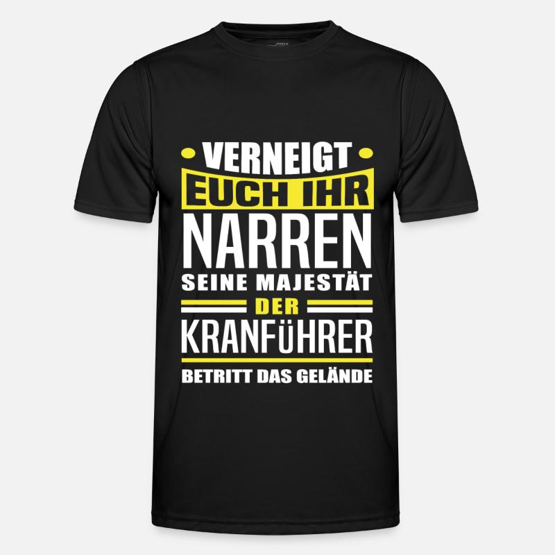 Kranführer Geschenk - Männer Funktions-T-Shirt - Schwarz