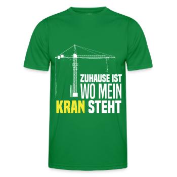 Kran Kranführer - Männer Funktions-T-Shirt - Kelly Green - Vorne - AI Model Male 178 dark (178cm)