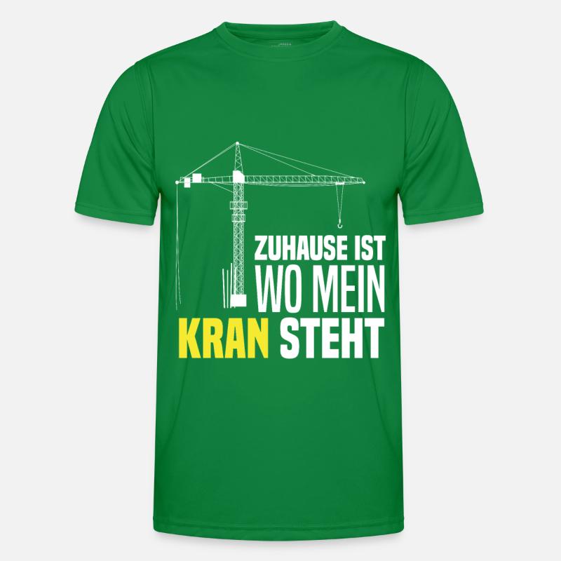 Kran Kranführer Männer Funktions-T-Shirt