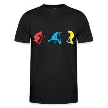 Trottinette - T-shirt sport Homme - noir - Devant - AI Model Male 178 dark (178cm)