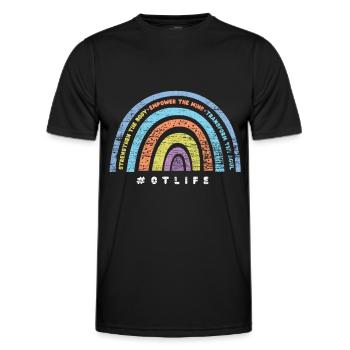 Ergotherapeut Therapie Regenbogen - Männer Funktions-T-Shirt - Schwarz - Vorne - AI Model Male 178 dark (178cm)