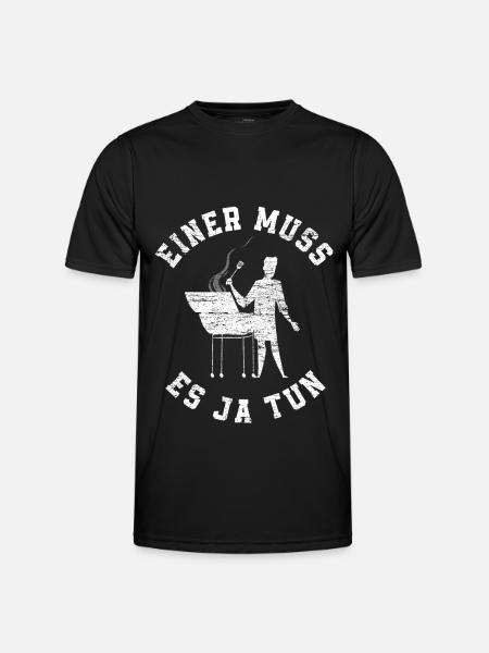 Grillen Griller Grillspruch - Männer Funktions-T-Shirt - Schwarz