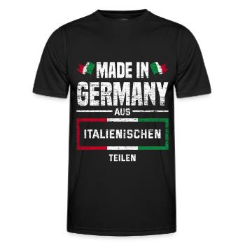 Italien Italiener - Männer Funktions-T-Shirt - Schwarz - Vorne - AI Model Male 178 dark (178cm)