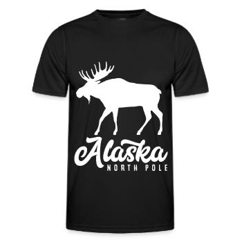 Pôle Nord de l’Alaska - T-shirt sport Homme - noir - Devant - AI Model Male 178 dark (178cm)