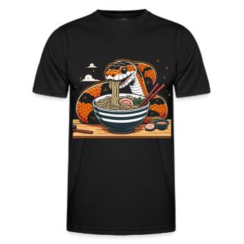 propriétaire de serpent des blés, mangeur de ramen, - T-shirt sport Homme - noir - Devant - AI Model Male 178 dark (178cm)