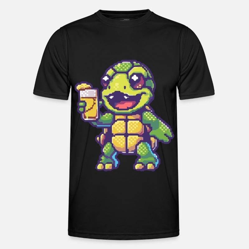 Bière Turtle Pixel T-shirt sport Homme