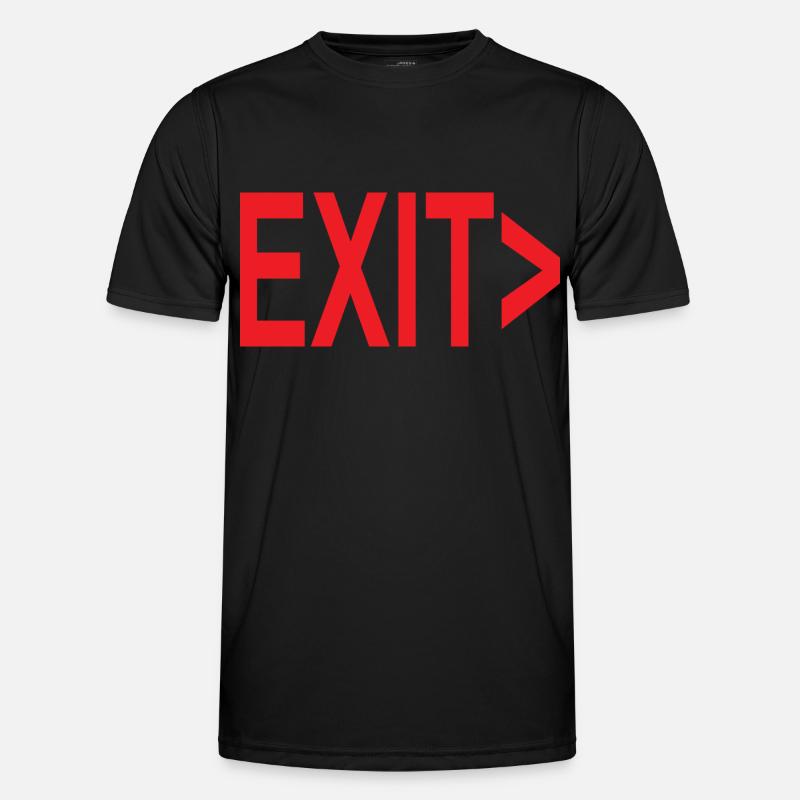 Exit / Exit / Emergency Exit - Men's Functional T-Shirt - black