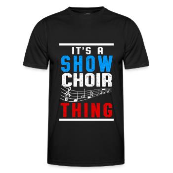 Show Chor Chor Chor Musik Dirigent Clef Gift - Männer Funktions-T-Shirt - Schwarz - Vorne - AI Model Male 178 dark (178cm)