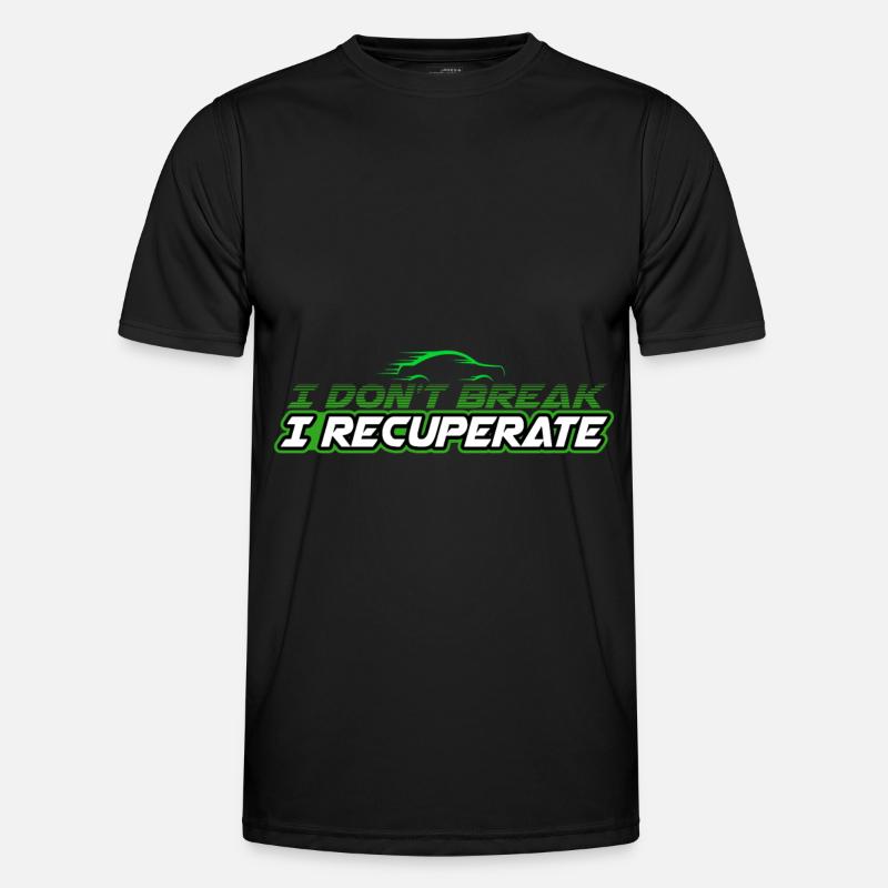 Jeg genvinde ECar Elbiler Elektricitet - Funktionsshirt til herrer - sort