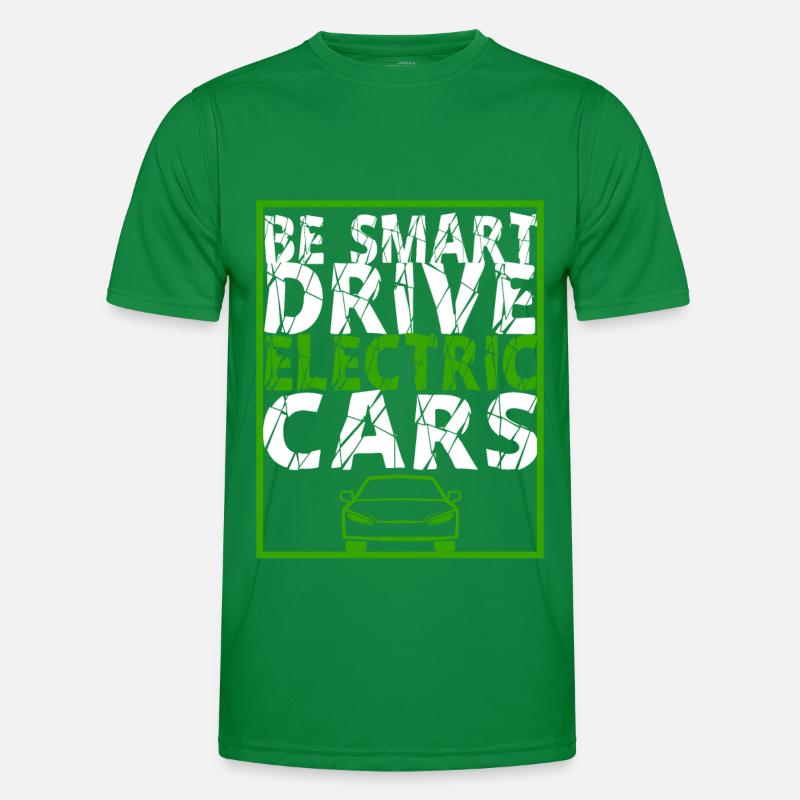 Be Smart Drive Elektroautos ECar Strom Geschenk Männer Funktions-T-Shirt