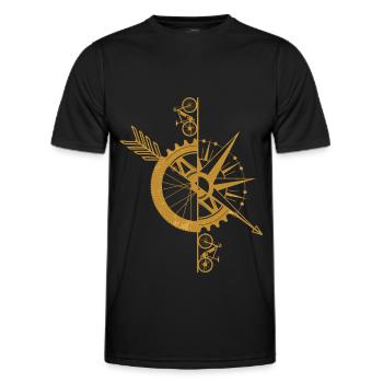 Cycliste cycliste de vélo de vélo de symbole de bicyclette de bicyclette - T-shirt sport Homme - noir - Devant - AI Model Male 178 dark (178cm)
