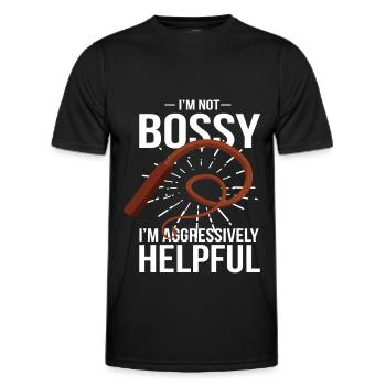 Dominant Peitsche Lustiges Fun Sprüche - Männer Funktions-T-Shirt - Schwarz - Vorne - AI Model Male 178 dark (178cm)