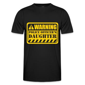 Cadeau de flic de la fille d’un policier - T-shirt sport Homme - noir - Devant - AI Model Male 178 dark (178cm)