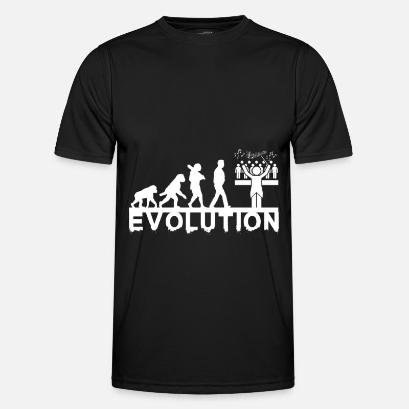 Kördirigent Evolution Chorus Kör musikgåva - Funktions-T-shirt herr - svart