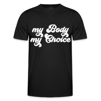 mon corps mon choix féminisme femmes femmes - T-shirt sport Homme - noir - Devant - AI Model Male 178 dark (178cm)