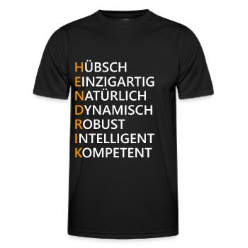 Hendrik Name Geschenk - Männer Funktions-T-Shirt - Schwarz - Vorne - AI Model Male 178 dark (178cm)