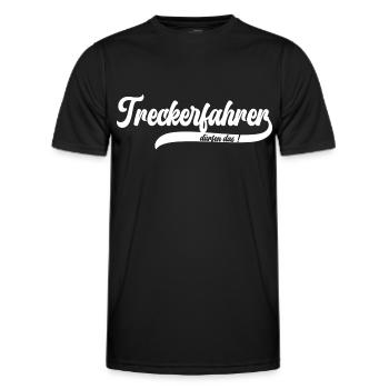 Treckerfahrer Dürfen Das! Trecker Trekker Landwirt - Männer Funktions-T-Shirt - Schwarz - Vorne - AI Model Male 178 dark (178cm)