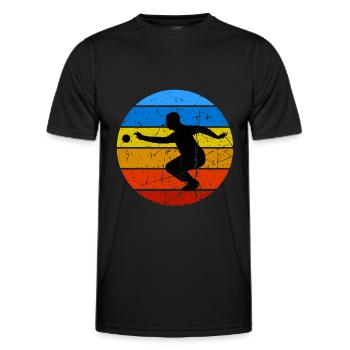 Boule Pétanque pétanque boule boule boule - T-shirt sport Homme - noir - Devant - AI Model Male 178 dark (178cm)