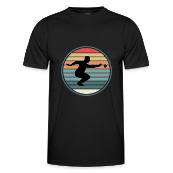Boule Pétanque pétanque boule boule boule - T-shirt sport Homme - noir - Devant - AI Model Male 178 dark (178cm)