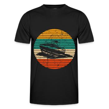 Bateau bateau bateau bateau bateau - T-shirt sport Homme - noir - Devant - AI Model Male 178 dark (178cm)