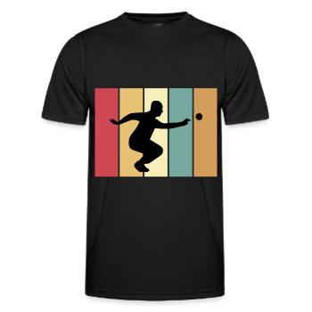 Boule pétanque boules joueur de boules boule de boules - T-shirt sport Homme - noir - Devant - AI Model Male 178 dark (178cm)