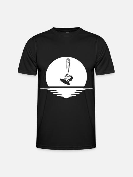 Windsurfen Windsurfer - Männer Funktions-T-Shirt - Schwarz