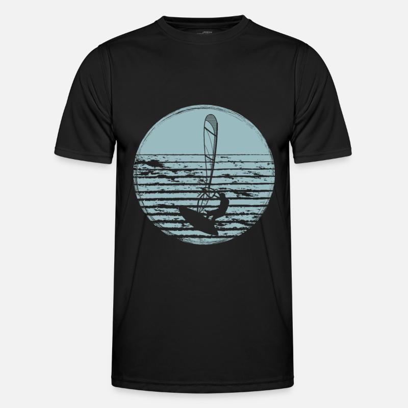 Windsurfen Windsurfer - Männer Funktions-T-Shirt - Schwarz