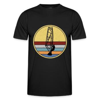 Windsurfing Windsurfers - Men's Functional T-Shirt - black - Front - AI Model Male 178 dark (178cm)