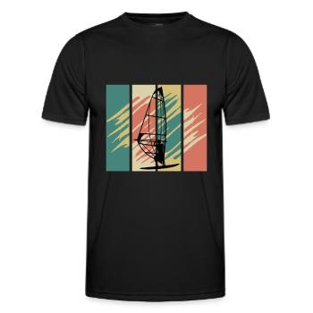 Windsurfing Windsurfers - Men's Functional T-Shirt - black - Front - AI Model Male 178 dark (178cm)