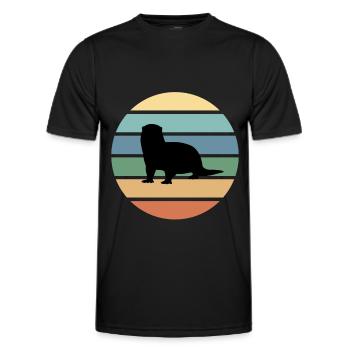 Loutres - T-shirt sport Homme - noir - Devant - AI Model Male 178 dark (178cm)