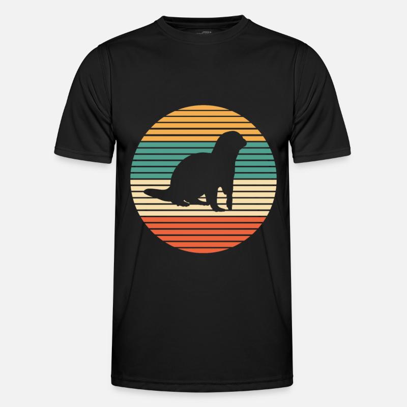 Otter - Männer Funktions-T-Shirt - Schwarz