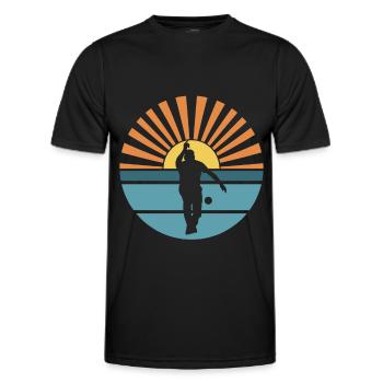 Pétanque Pétanque Pétanque Pétanque Boules Boules - T-shirt sport Homme - noir - Devant - AI Model Male 178 dark (178cm)