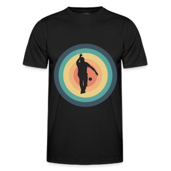 Pétanque Pétanque Pétanque Pétanque Boules Boules - T-shirt sport Homme - noir - Devant - AI Model Male 178 dark (178cm)