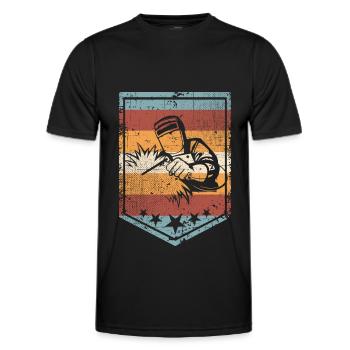Welding - Men's Functional T-Shirt - black - Front - AI Model Male 178 dark (178cm)