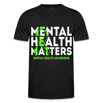 Geistige Gesundheit - Männer Funktions-T-Shirt - Schwarz - Vorne - AI Model Male 178 dark (178cm)