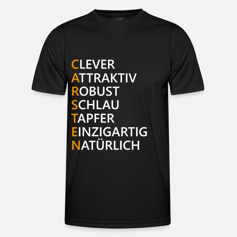 Carsten Name Geschenk - Männer Funktions-T-Shirt - Schwarz