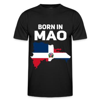République dominicaine - T-shirt sport Homme - noir - Devant - AI Model Male 178 dark (178cm)