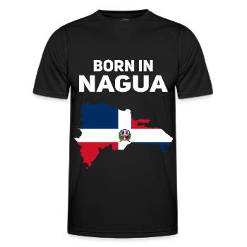 République dominicaine - T-shirt sport Homme - noir - Devant - AI Model Male 178 dark (178cm)