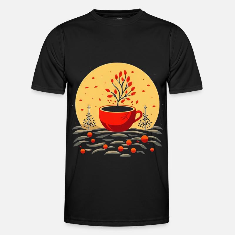 Kaffeetasse Männer Funktions-T-Shirt