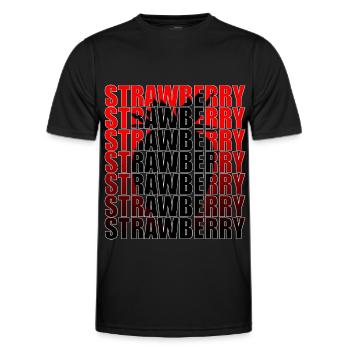 Strawberry - Men's Functional T-Shirt - black - Front - AI Model Male 178 dark (178cm)