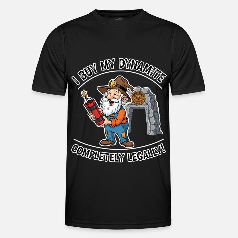 Dynamit-Miner ! - Männer Funktions-T-Shirt - Schwarz