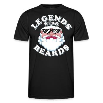 Legends wear beards - Men's Functional T-Shirt - black - Front - AI Model Male 178 dark (178cm)