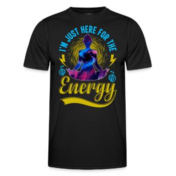 Praticiens de Reiki & Maître Reiki - T-shirt sport Homme - noir - Devant - AI Model Male 178 dark (178cm)