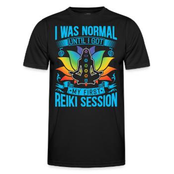 Praticiens de Reiki & Maître Reiki - T-shirt sport Homme - noir - Devant - AI Model Male 178 dark (178cm)