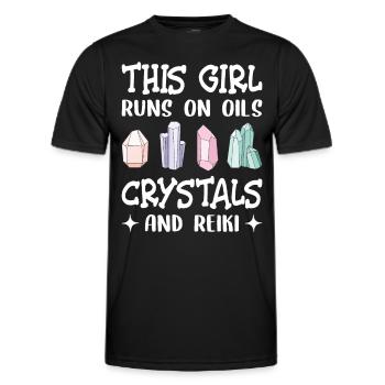 Praticiens de Reiki & Maître Reiki - T-shirt sport Homme - noir - Devant - AI Model Male 178 dark (178cm)